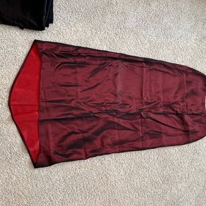 Laundry dark red satin skirt